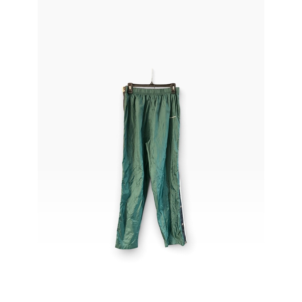 Champion Green Nylon Breakaway Snap Track Pants Mens XL P1898-Q53 Vintage Style